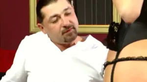 Meg Laren an experienced woman with blonde hair fucked in the ass