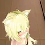 nekomata okayu hentai dance hololive underwear cat girl mmd 3d blonde hair clip 1733440879